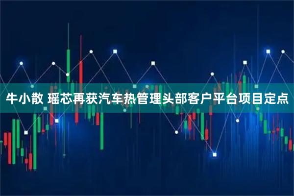 牛小散 瑶芯再获汽车热管理头部客户平台项目定点